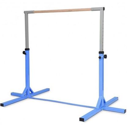 Picture of Adjustable Gymnastics Horizontal Bar for Kids-Blue - Color: Blue