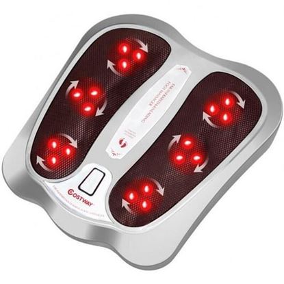 Foto de Shiatsu Heated Electric Kneading Foot and Back Massager-Silver - Color: Silver