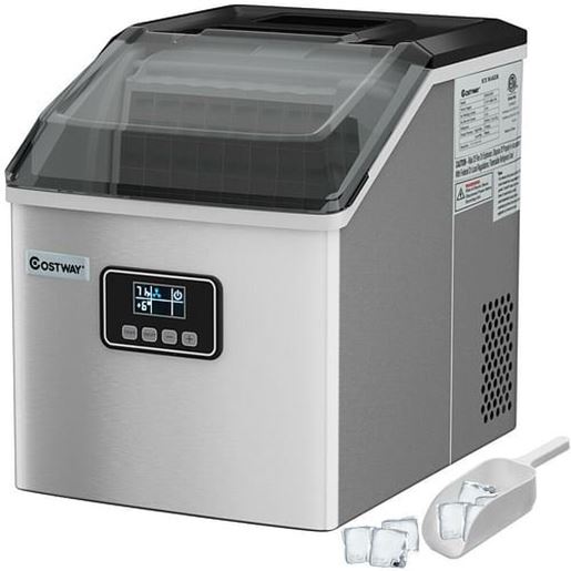 Picture of 48 Lbs Stainless Self-Clean Ice Maker with LCD Display