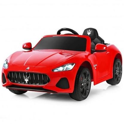 Picture of 12V Kids Ride On Car Licensed Maserati GranCabrio with Remote Control-Red - Color: Red