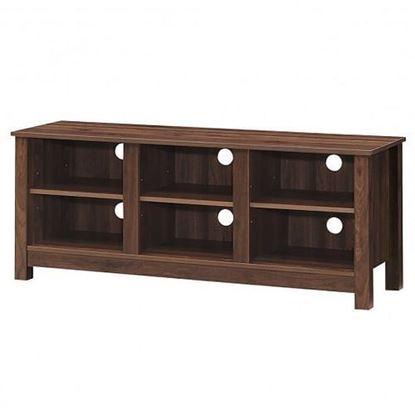 Picture of 60 Inch  Entertainment TV Stand Cabinet-Brown - Color: Brown