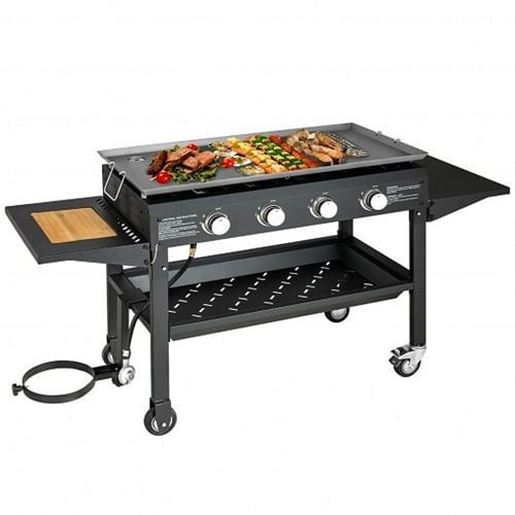 Picture of 60000BTU 4 Burner Foldable Outdoor Propane Gas Grill with Wheels