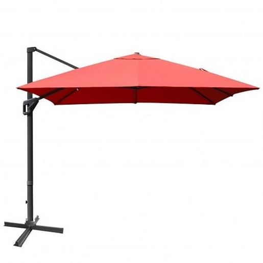 Picture of 10x13ft Rectangular Cantilever Umbrella with 360?Â° Rotation Function-Orange - Color: Orange