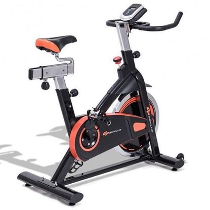 Picture of Indoor Fixed Aerobic Fitness Exercise Bicycle with Flywheel and LCD Display