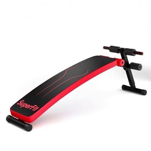 Picture of Folding Weight Bench Adjustable Sit-up Board Workout Slant Bench-Red - Color: Red