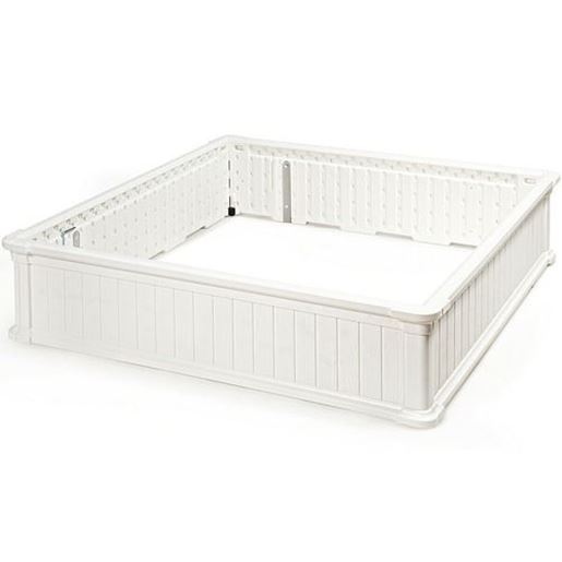 Picture of 48 Inch Raised Garden Bed Planter for Flower Vegetables Patio-White - Color: White