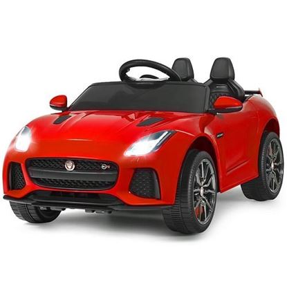 Picture of 12V Jaguar F-Type SVR Licensed Kids Ride On Car-Red - Color: Red