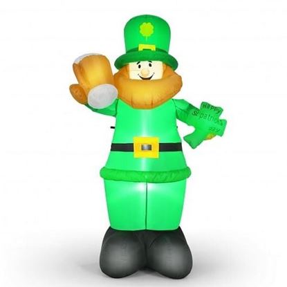 Изображение Patrick's Day Inflatable Leprechaun for for Yard and Lawn-8 ft - Color: Green - Size: 8 ft