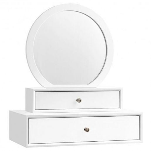 Picture of Makeup Dressing Wall Mounted Vanity Mirror with 2 Drawer