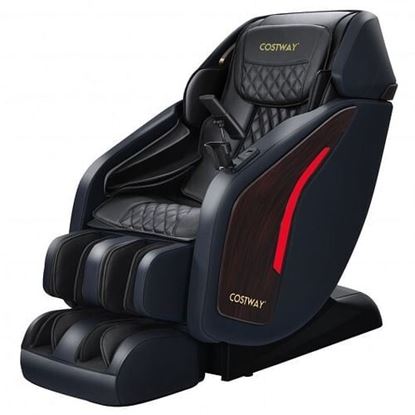 图片 3D SL Track Thai Stretch Zero Gravity Full Body Massage Chair Recliner-Black - Color: Black
