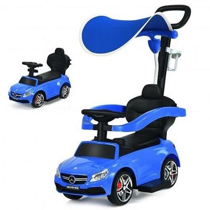 Picture of 3-in-1 Mercedes Benz Ride-on Toddler Sliding Car-Blue - Color: Blue
