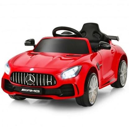 Picture of 12V Licensed Mercedes Benz Kids Ride-On Car with Remote Control-Red - Color: Red