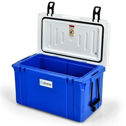 Picture of 58 Quart Leak-Proof Portable Cooler  Ice Box for Camping-Blue - Color: Blue