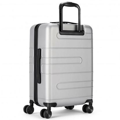 Picture of 20 Inch Expandable Luggage Hardside Suitcase with Spinner Wheel and TSA Lock-Silver - Color: Silver