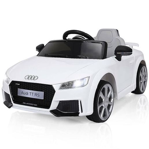 Picture of 12V Audi TT RS Electric Remote Control MP3 Kids Riding Car-White - Color: White