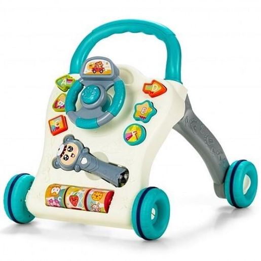 Picture of Baby Walker Sit-to-Stand Learning Walker with Projection Music Wand-Blue - Color: Blue