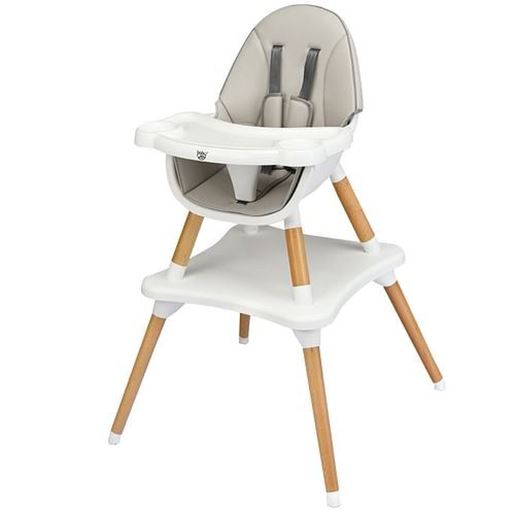 Picture of 5-in-1 Baby Wooden Convertible High Chair -Gray - Color: Gray