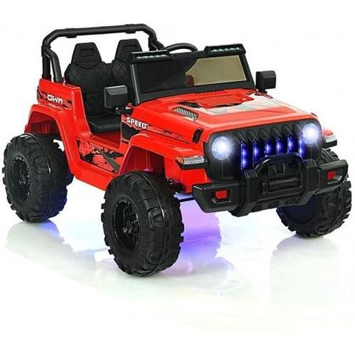 Picture of 12V Kids Ride-on Jeep Car with 2.4 G Remote Control-Red - Color: Red