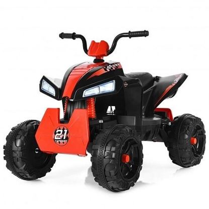 Picture of 4 Wheels Quad Spring Suspension Kids Ride On ATV-Black - Color: Black