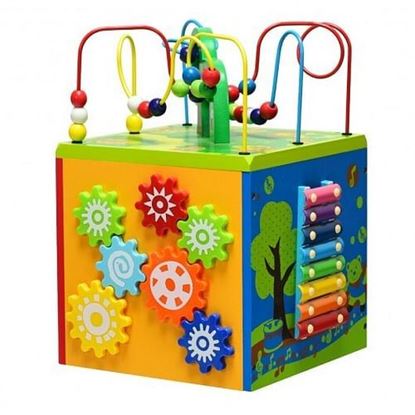 Picture of 5-in-1 Wooden Activity Cube Toy