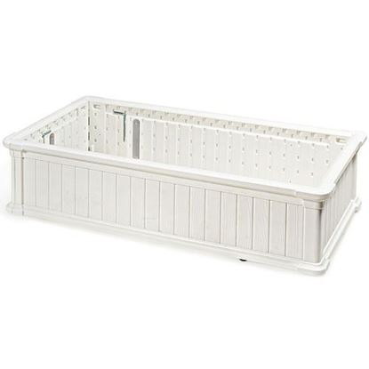 Picture of 48 Inch x 24 Inch Raised Garden Bed Rectangle Plant Box-White - Color: White