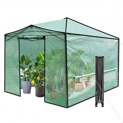 Picture of 9 x 12 Feet Portable Folding Pop-up Greenhouse with Windows - Color: Green