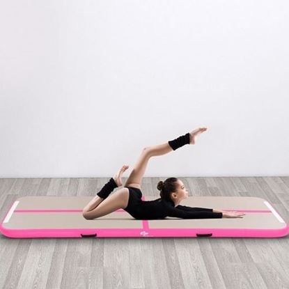 Image de Air Track Inflatable Gymnastics Tumbling Floor Mats with Pump-Pink - Color: Pink
