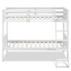 Picture of Wooden Bunk Beds Convertable 2 Individual Beds-White - Color: White