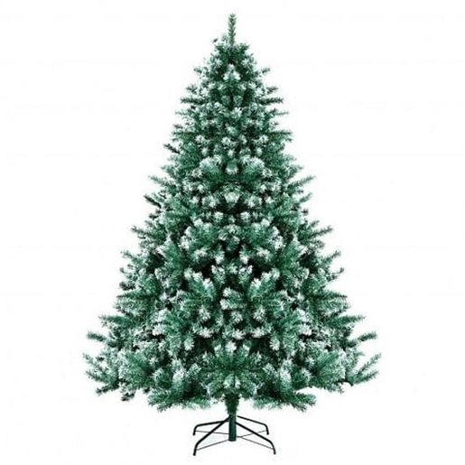 Picture of 5Ft Snowy Hinged Artificial Christmas Tree with 567 Tips and Metal Stand - Size: 5 ft