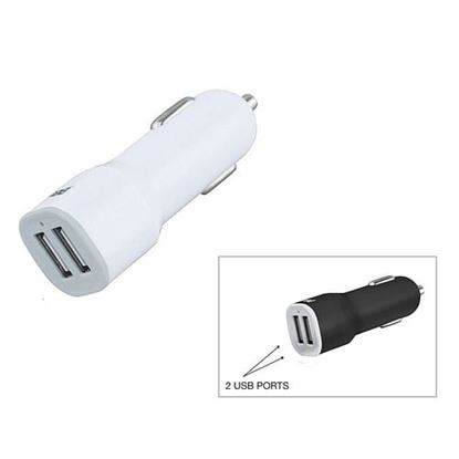 Picture of 5 Watt 1 Amp Dual USB Car Charger-White