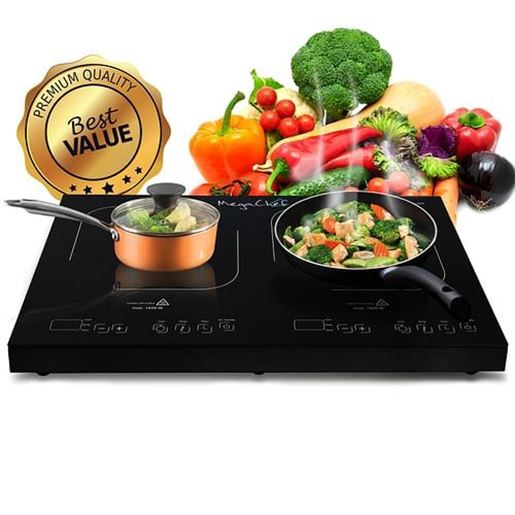 Picture of MegaChef 1400 Watt Portable Dual Induction Cooktop