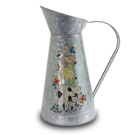 Picture of Urban Market Life on the Farm 1.05 Gallon Metal Pitcher with Farm Print