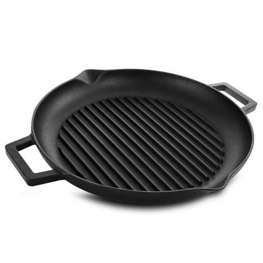 Picture of Gibson General Store Addlestone 12 Inch Preseasoned Cast Iron Grill Pan with Dual Pouring Spouts