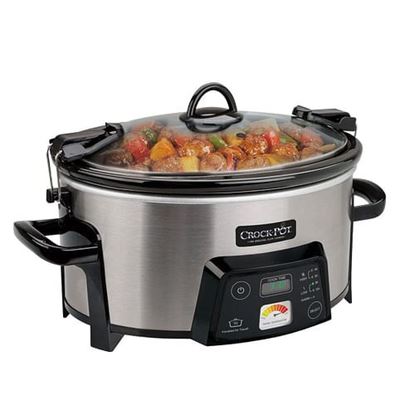 Picture of Crock Pot 6Qt  Cook and Carry Programmable Slow Cooker in Stainless Steel