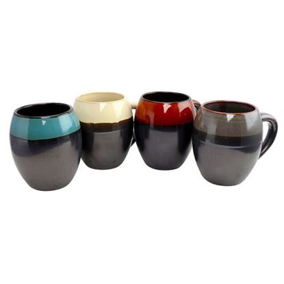 Foto de Gibson Home Soroca 19.5 oz Mug Set, Set of 4 Assorted Colors