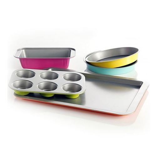 Picture of Gibson Home Color Splash Lyneham 5 pc Carbon Steel Bakeware Set