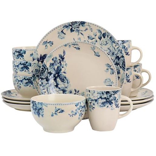 Picture of Elama Traditional Desert Rose 16 Piece Dinnerware Set