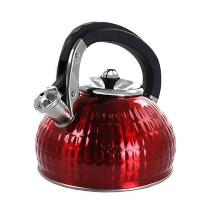 Picture of MegaChef 3 Liter Stovetop Whistling Kettle in Red