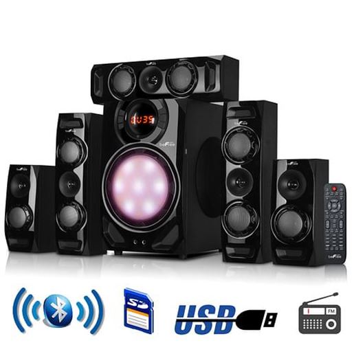 Picture of beFree Sound 5.1 Channel Surround Sound Bluetooth Speaker System in Black