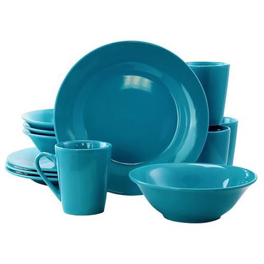 Picture of Gibson Home Carlton 12 Piece Dinnerware Set in Blue