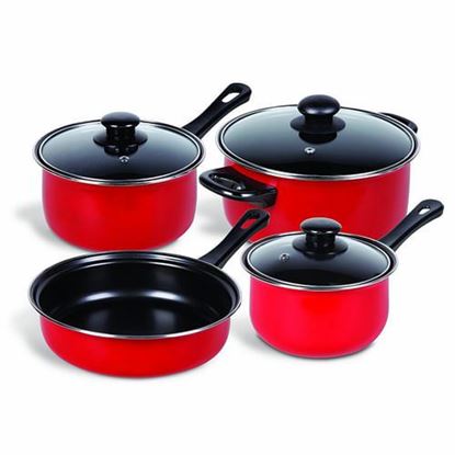 Picture of Gibson Home Chef Du Jour 7-Piece Cookware Set, True Red