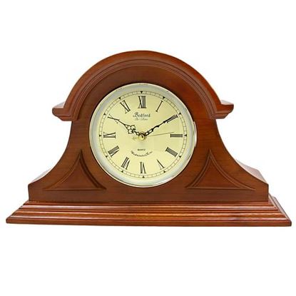 Picture of Bedford Clock Collection Mahogany Cherry Mantel Clock with Chimes