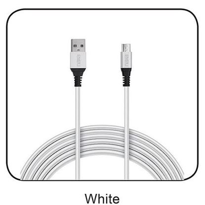 Foto de 6 Ft. Fast Charge and Sync Round Micro USB Cable-WHITE