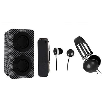 Picture of Naxa Portable BluetoothÂ® Stereo Speakers Entertainment Pack-Black