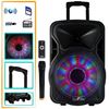 Picture of beFree Sound 12 Inch 2500 Watt Bluetooth Rechargeable Portable Party PA Speaker with Illuminating Lights