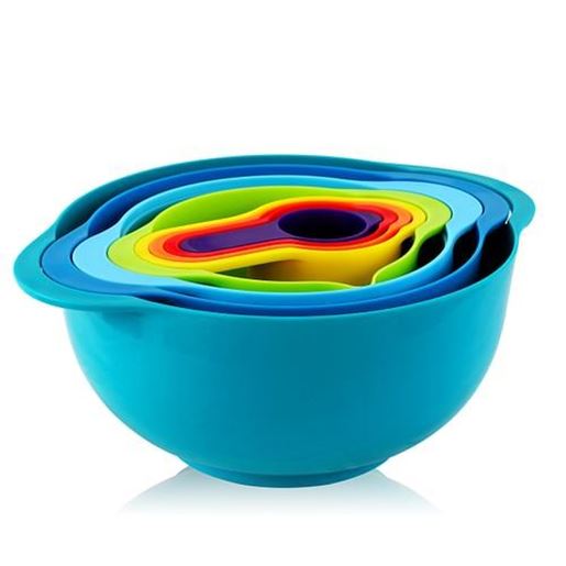 Image sur MegaChef Multipurpose Stackable Mixing Bowl and Measuring Cup Set