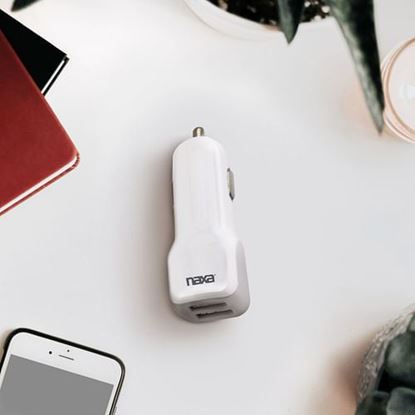 图片 10 Watt 2.1 Amp Dual USB Car Charger-WHITE