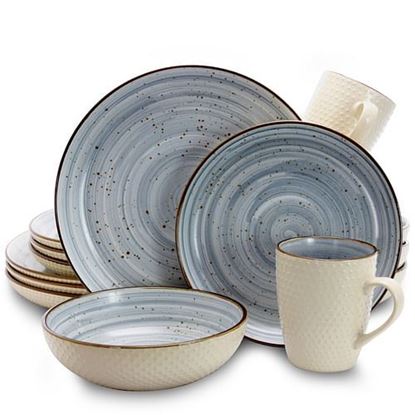 Picture of Elama Mellow 16-Piece Dinnerware Set in Powder Blue