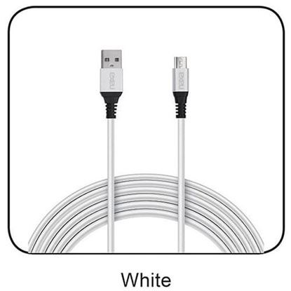 图片 3 Ft. Fast Charge and Sync Round Micro USB Cable-WHITE