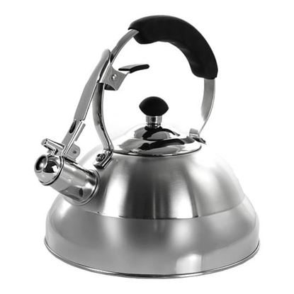 Picture of MegaChef 2.7 Liter Stovetop Whistling Kettle in Brushed Silver